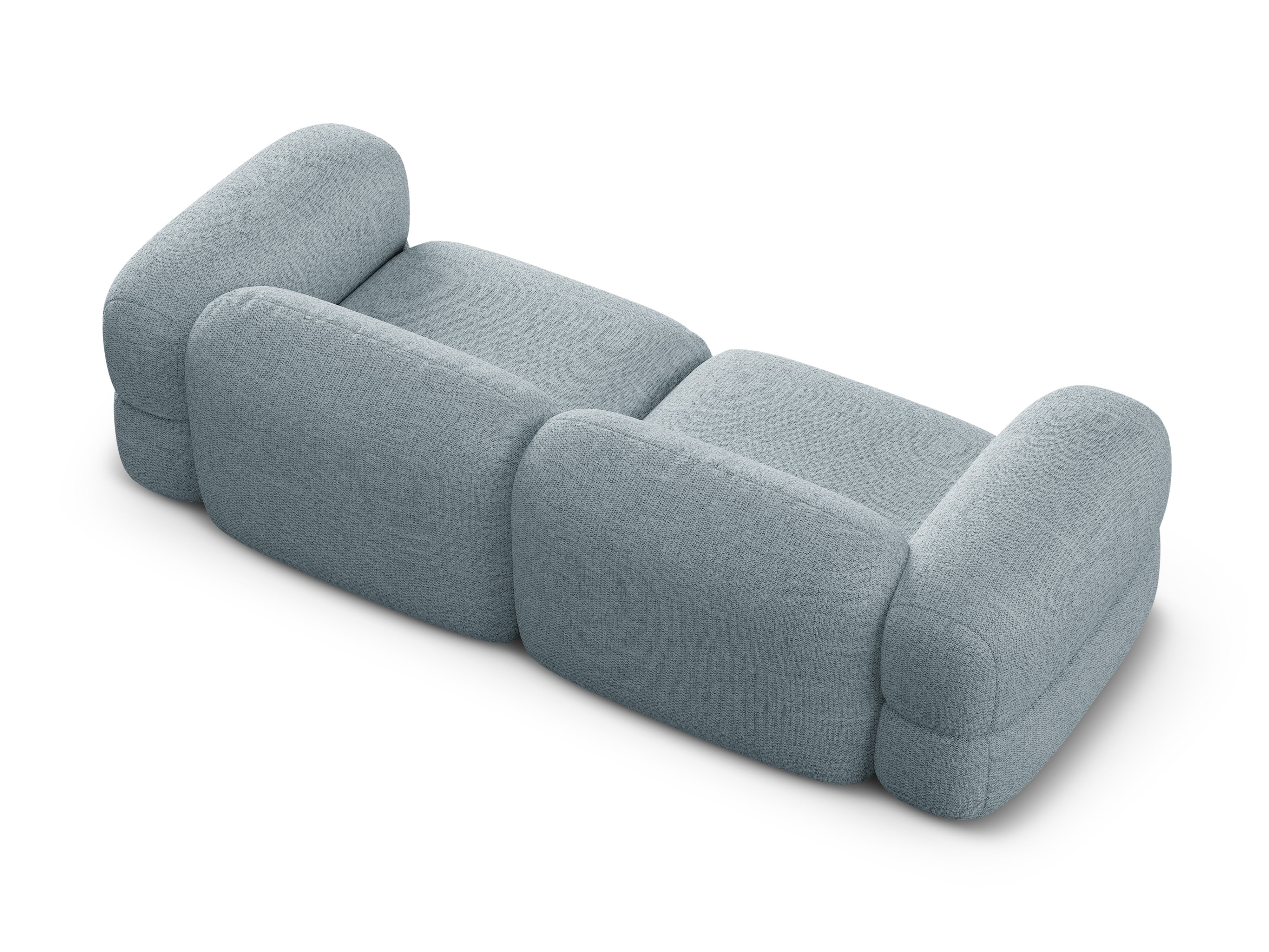Sofa voor 4 personen ROGER lichtblauwe chenille