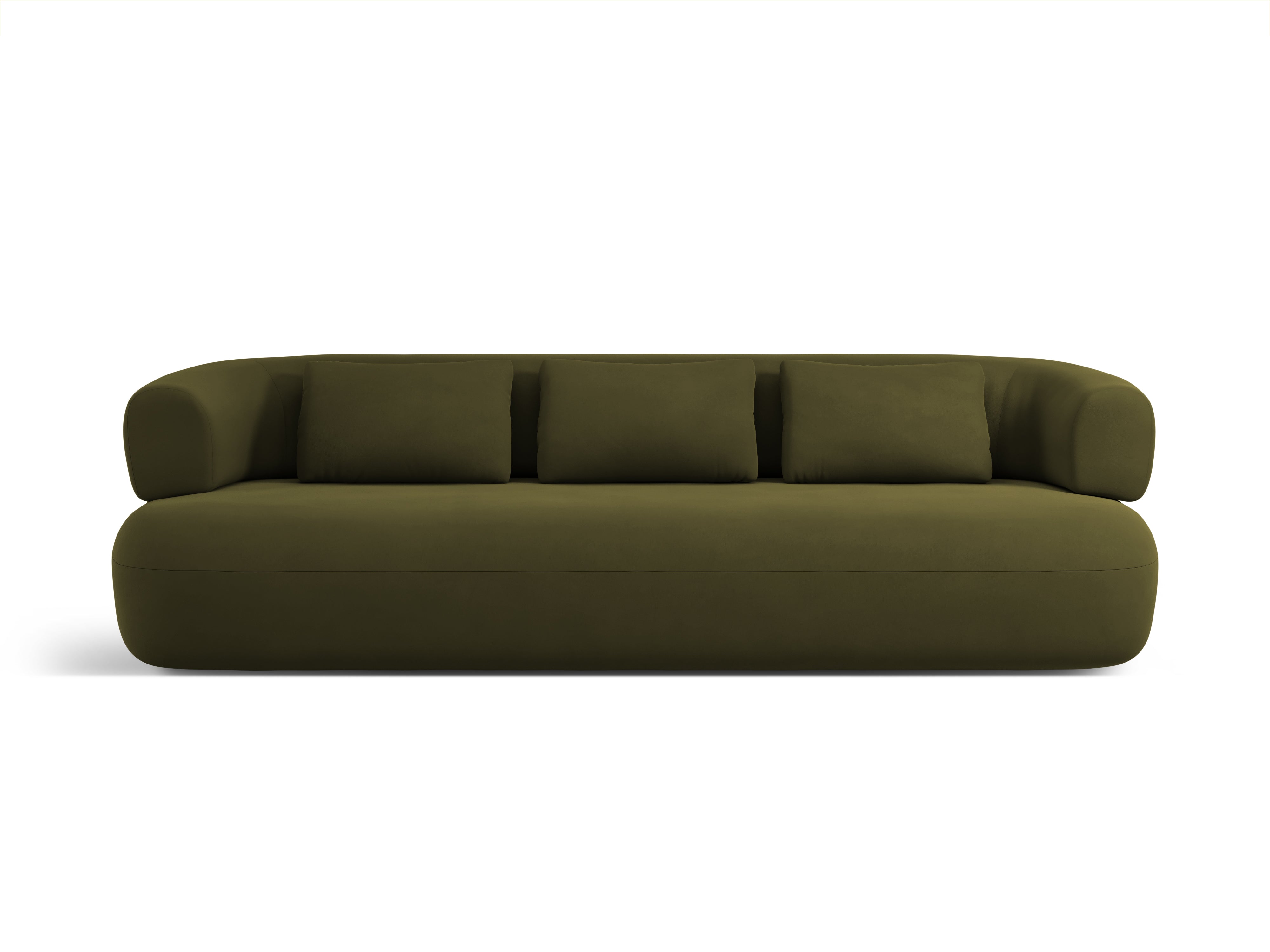 Groene 4-zits fluwelen bank ALDRIN