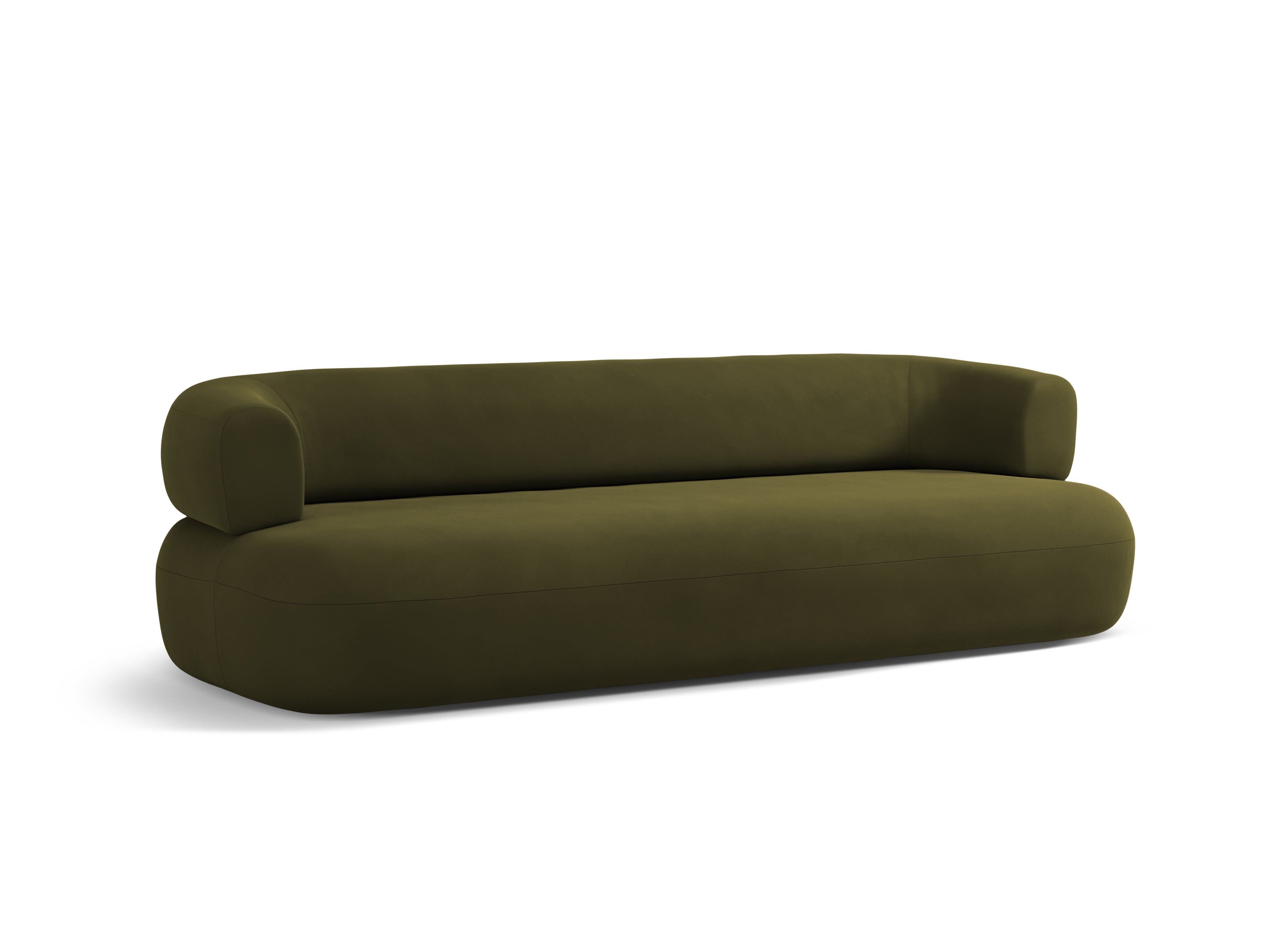 Groene 4-zits fluwelen bank ALDRIN