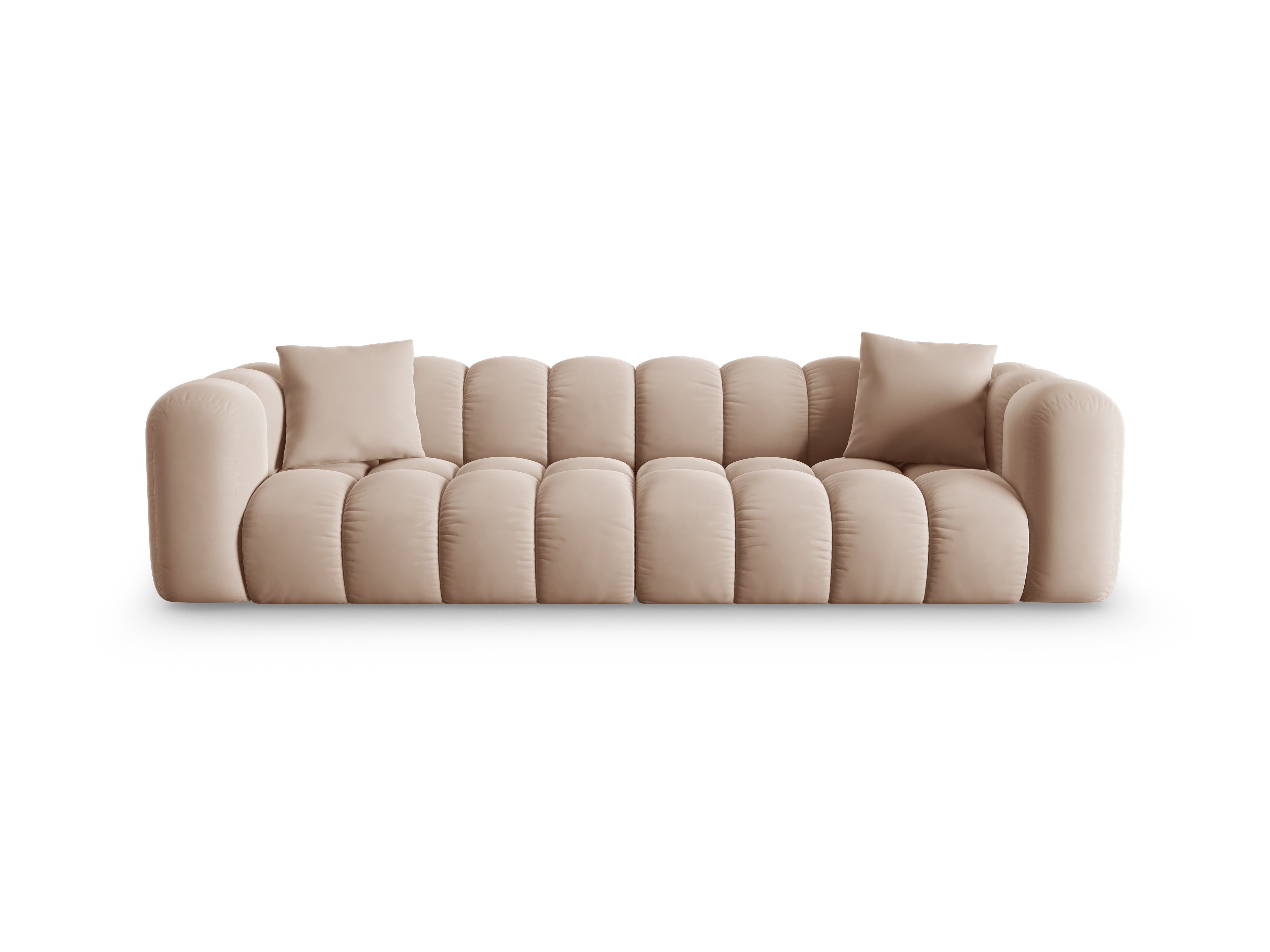 Sofa van fluweel voor 4 personen HALLEY beige