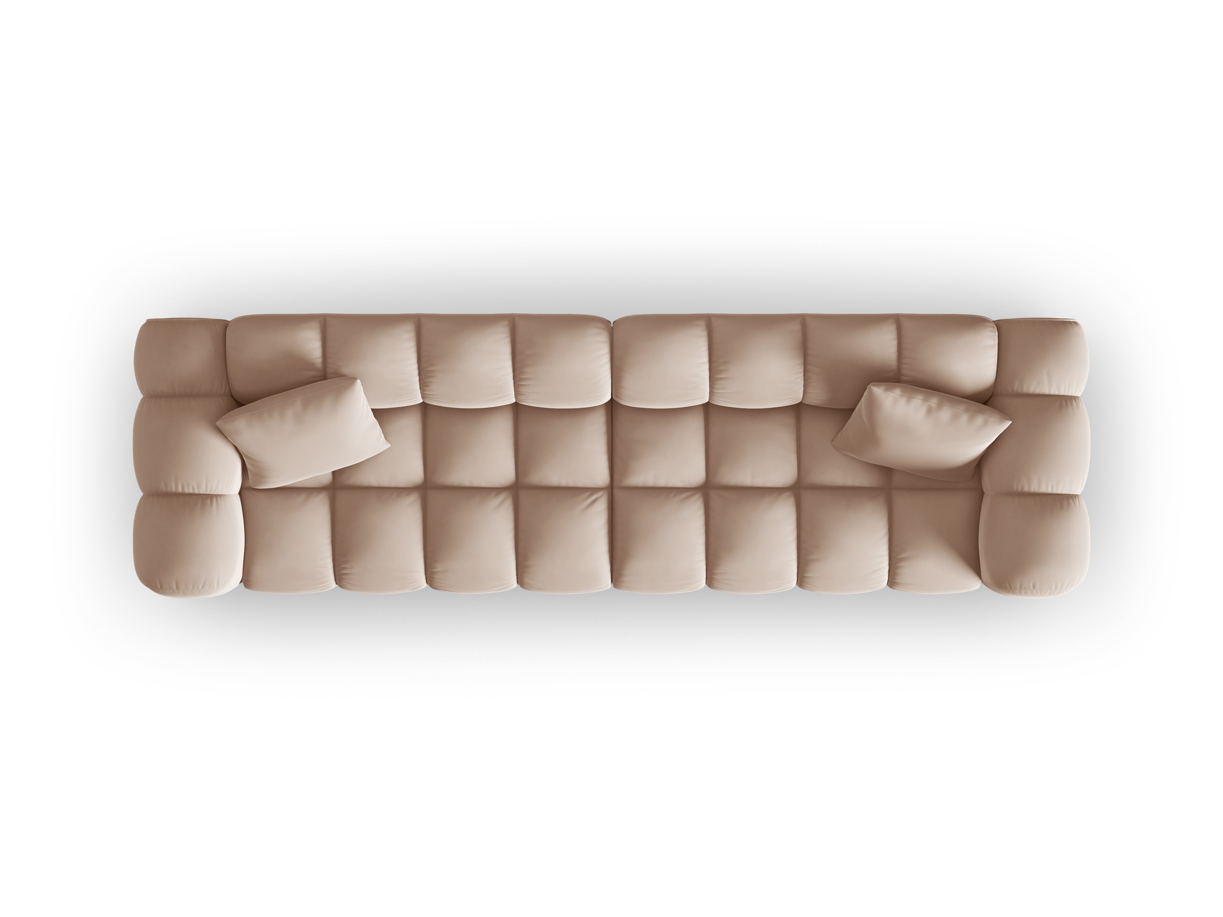 Sofa van fluweel voor 4 personen HALLEY beige