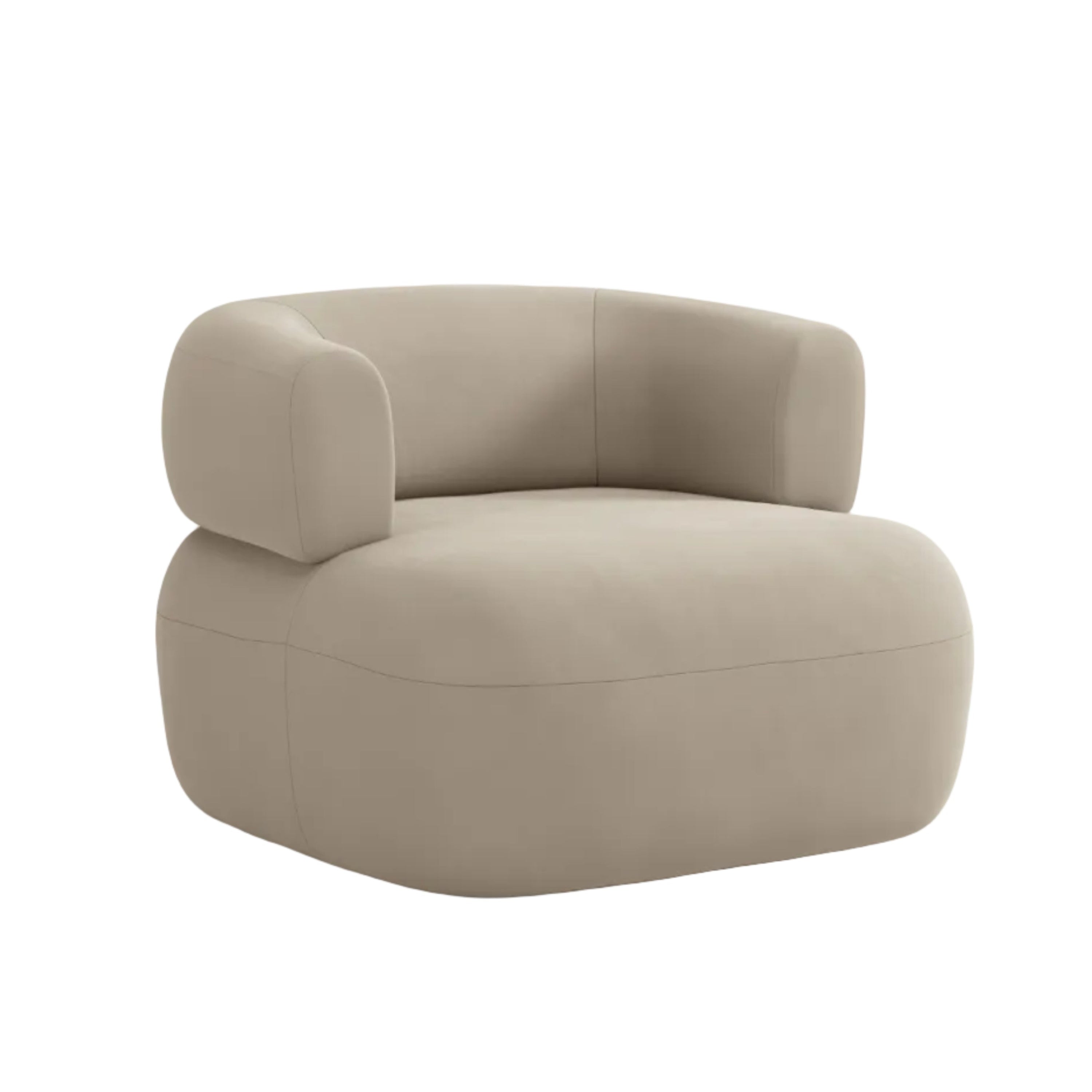 Velours fauteuil ALDRIN beige