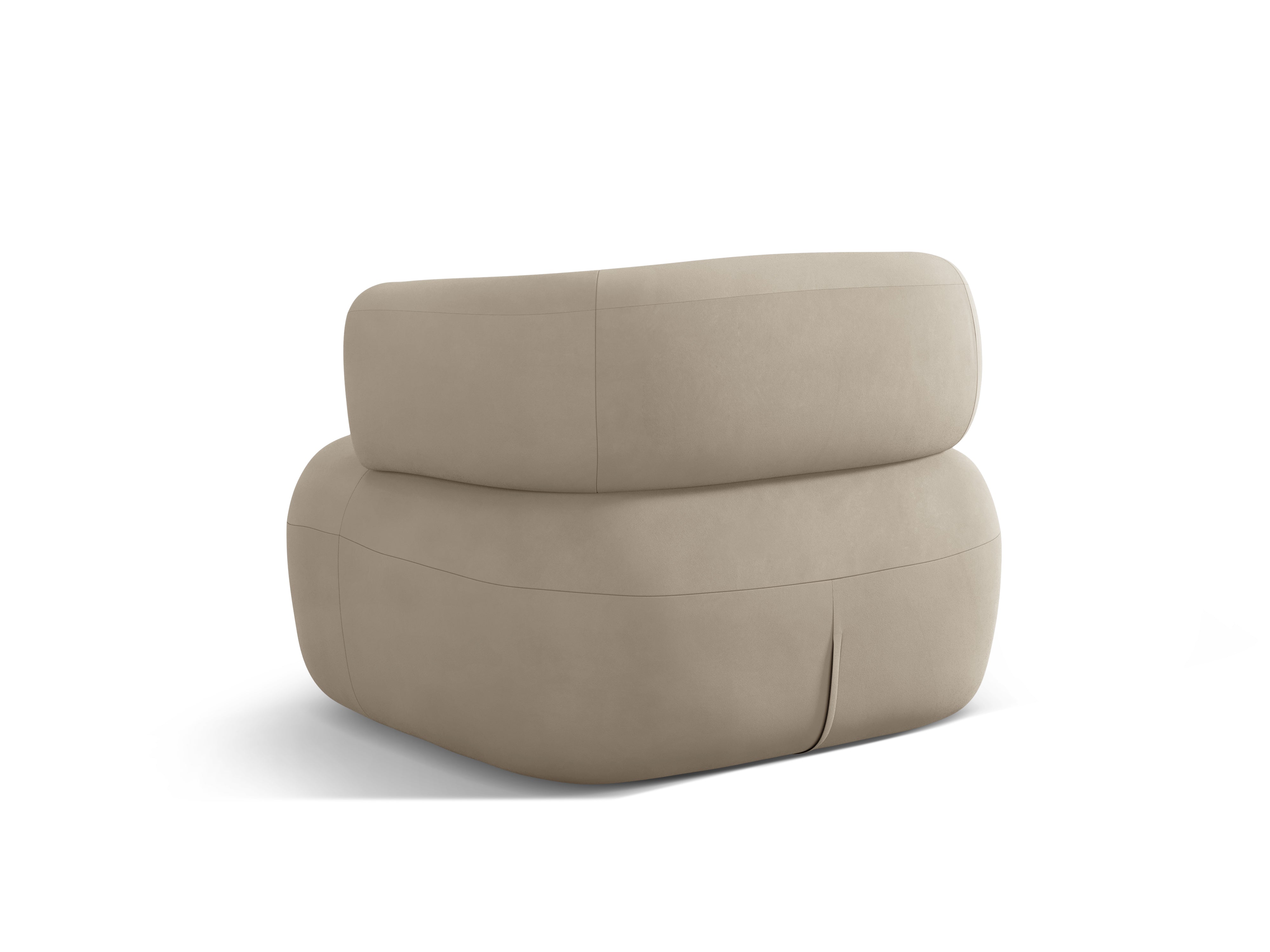 Velours fauteuil ALDRIN beige