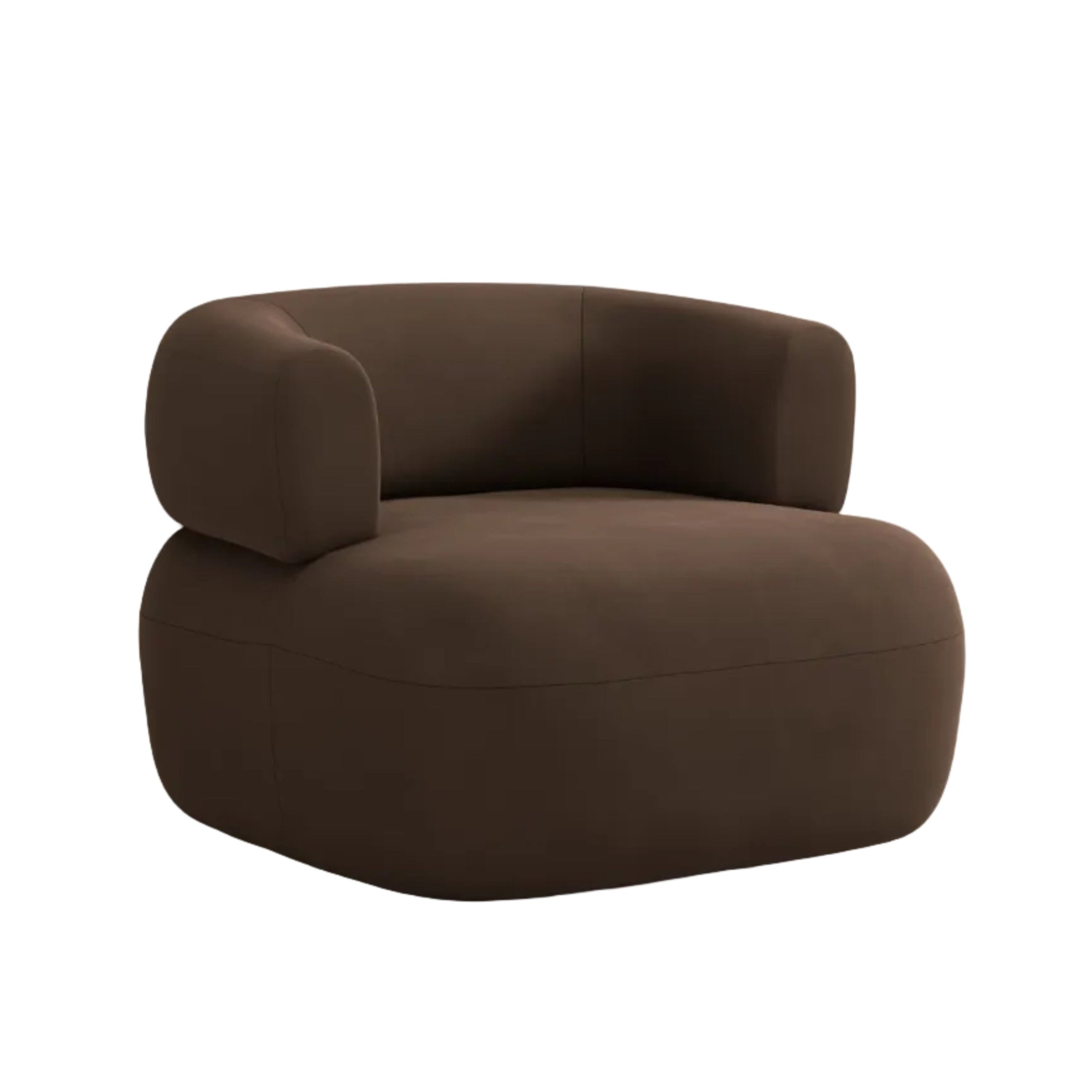Velours fauteuil ALDRIN chocolade