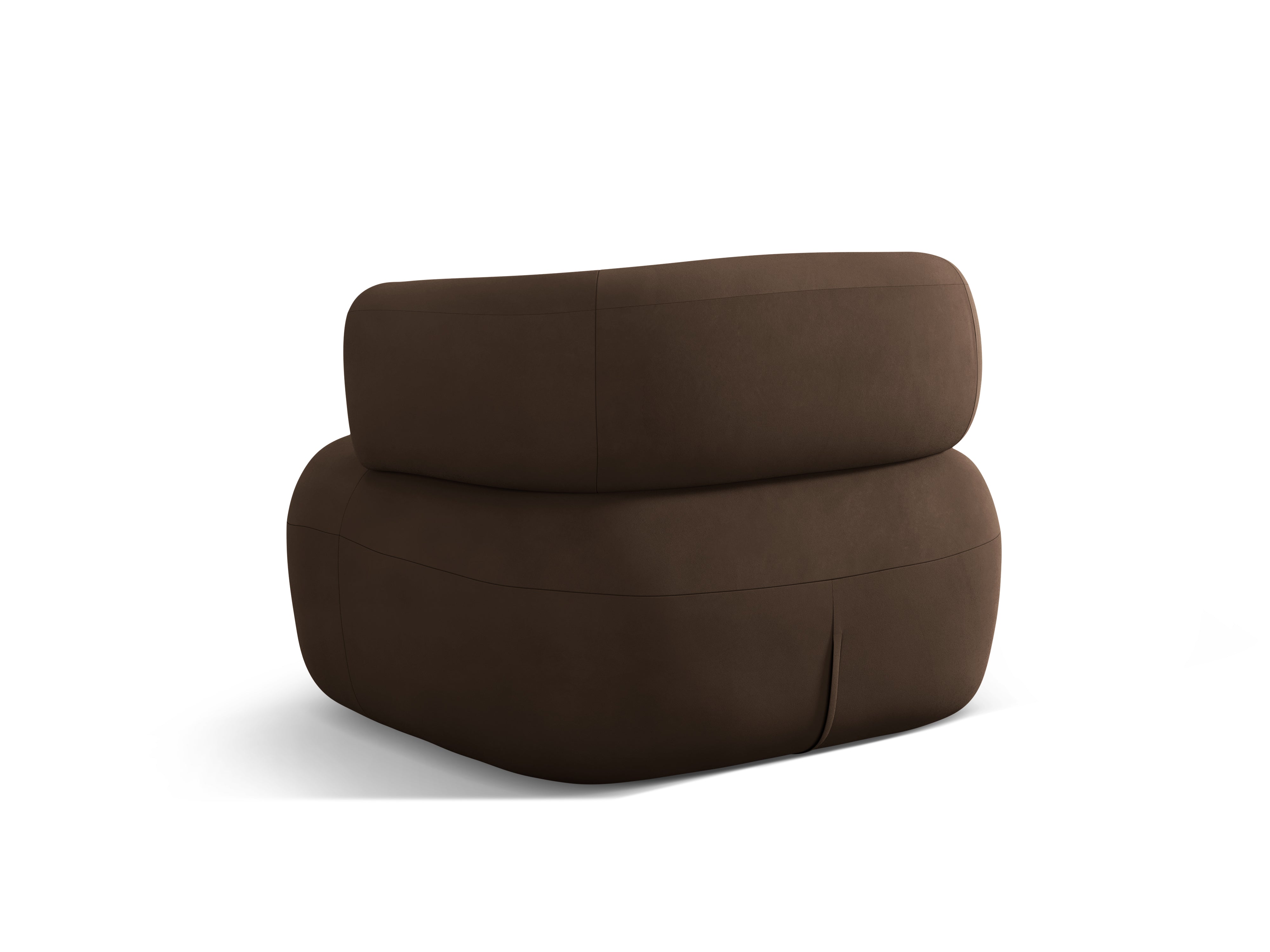 Velours fauteuil ALDRIN chocolade