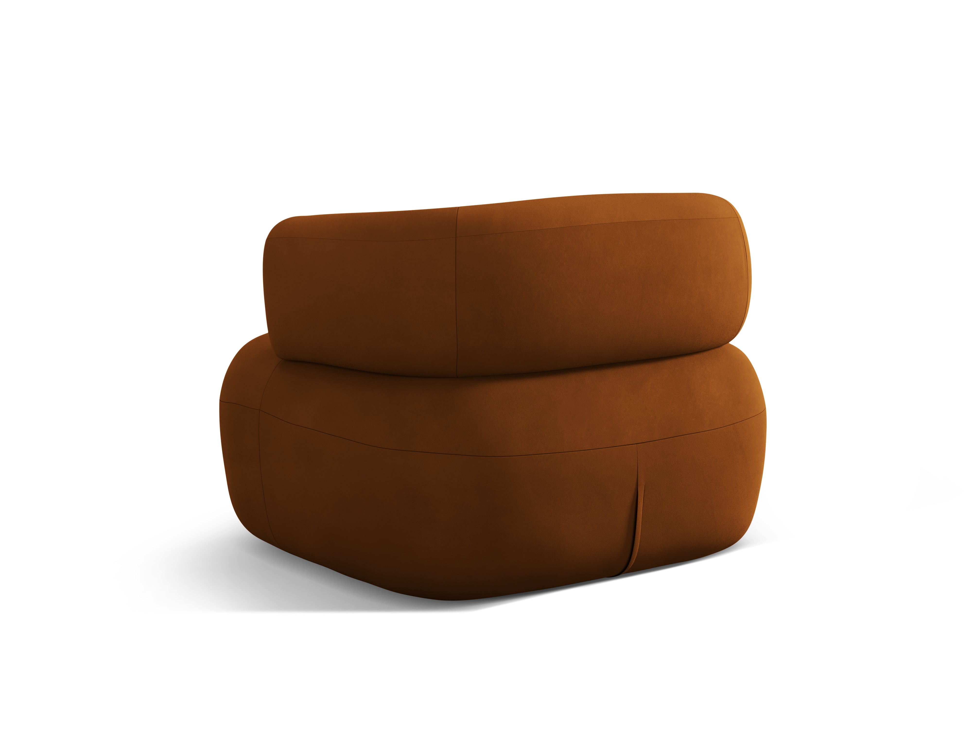 Velours fauteuil ALDRIN baksteenrood