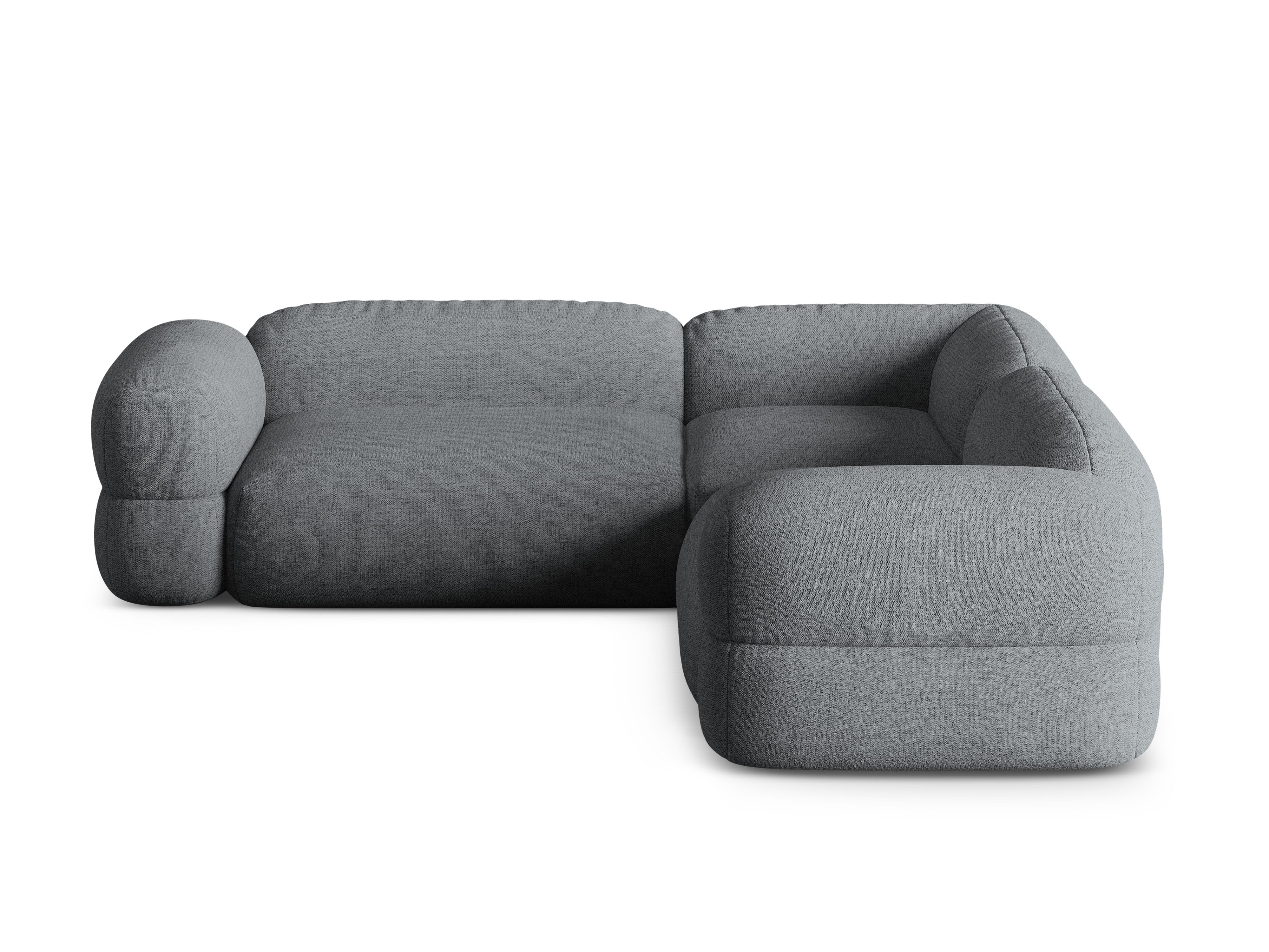 Symmetrische Eckcouch ROGER graues Chenille