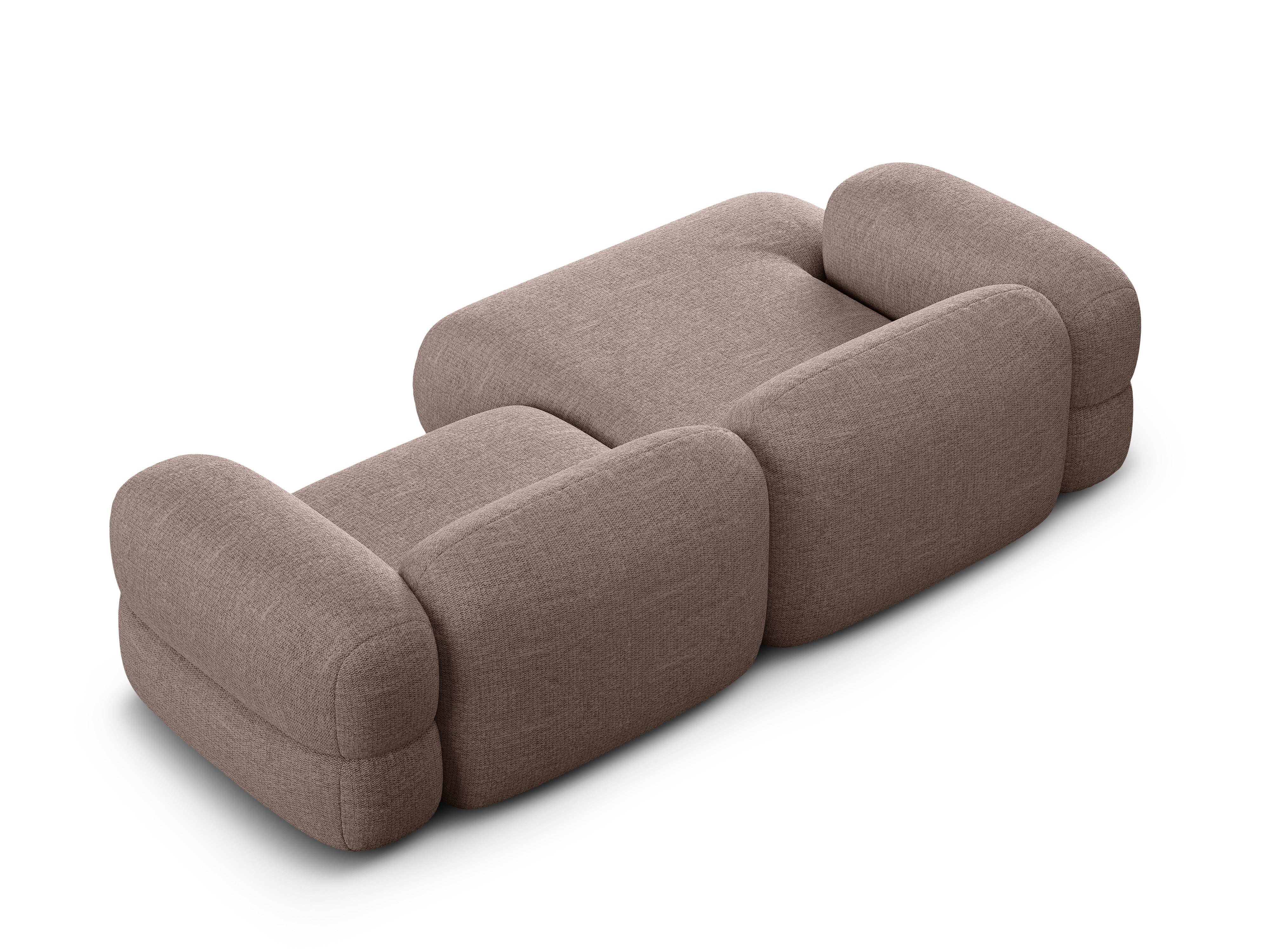 Linkerhoekbank ROGER cappuccino szenil