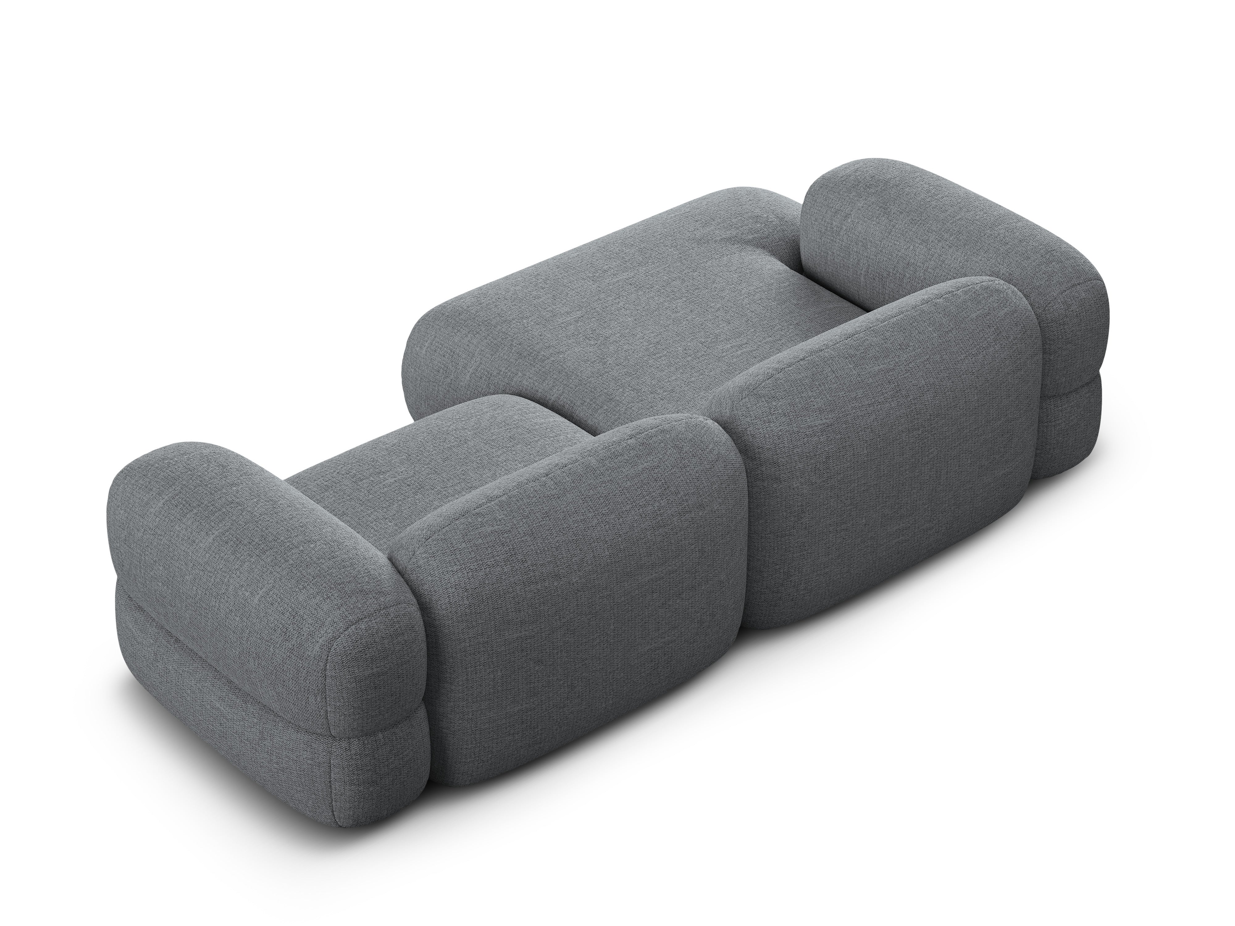 Links hoekbank ROGER grijs chenille