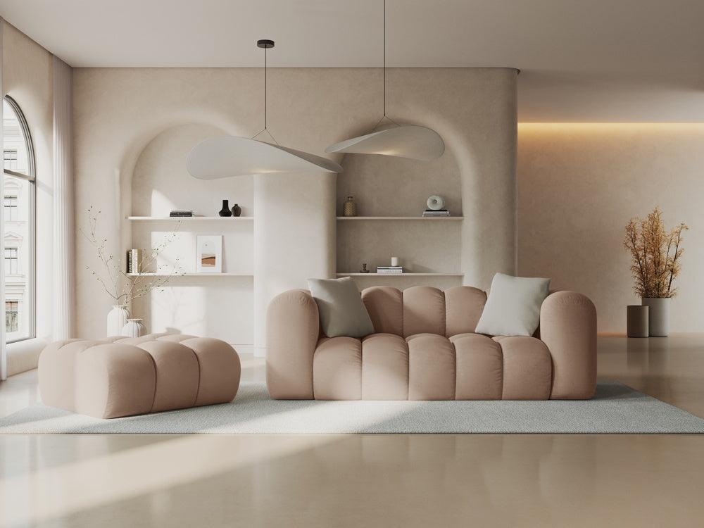 Puf aksamitny HALLEY beżowy Windsor & Co Eye on Design