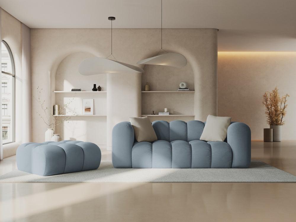 Puf aksamitny HALLEY jasnoniebieski Windsor & Co Eye on Design