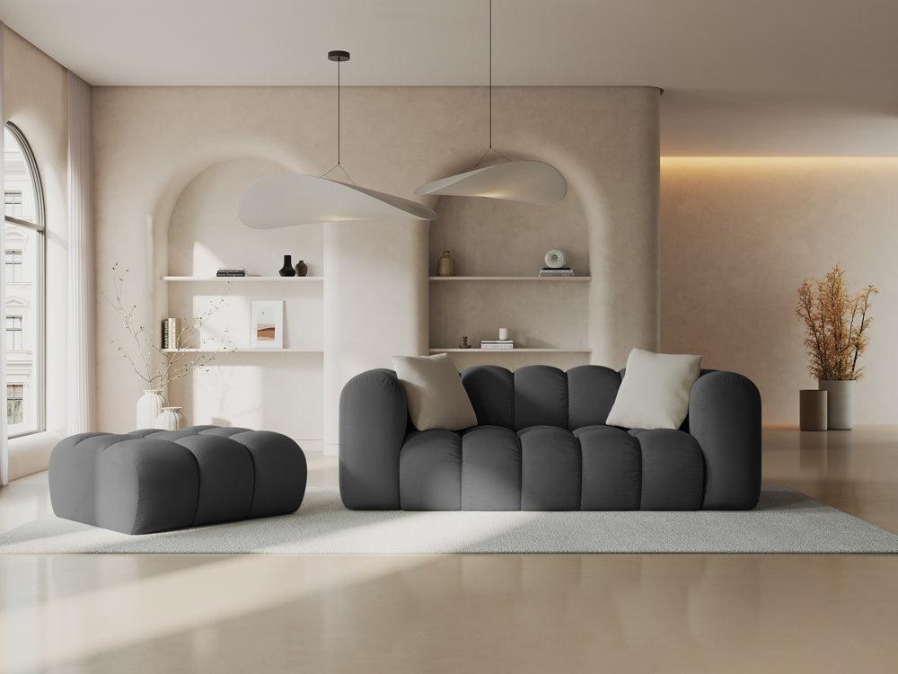 Puf aksamitny HALLEY szary Windsor & Co Eye on Design