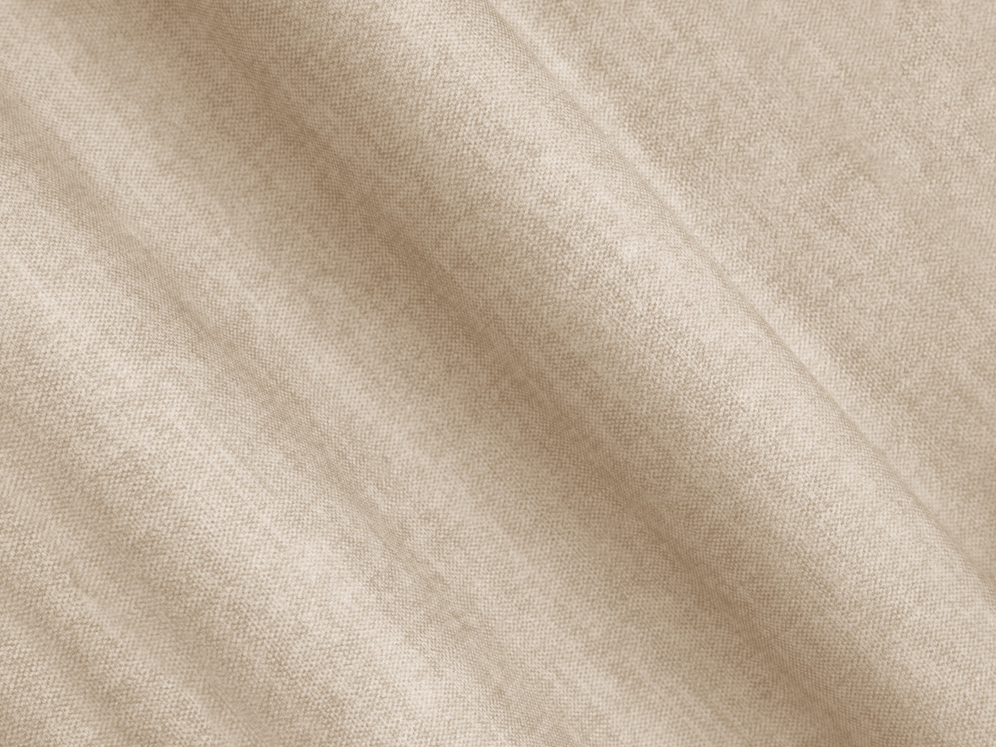 Left-facing U-shaped velvet corner sofa ROGER light beige