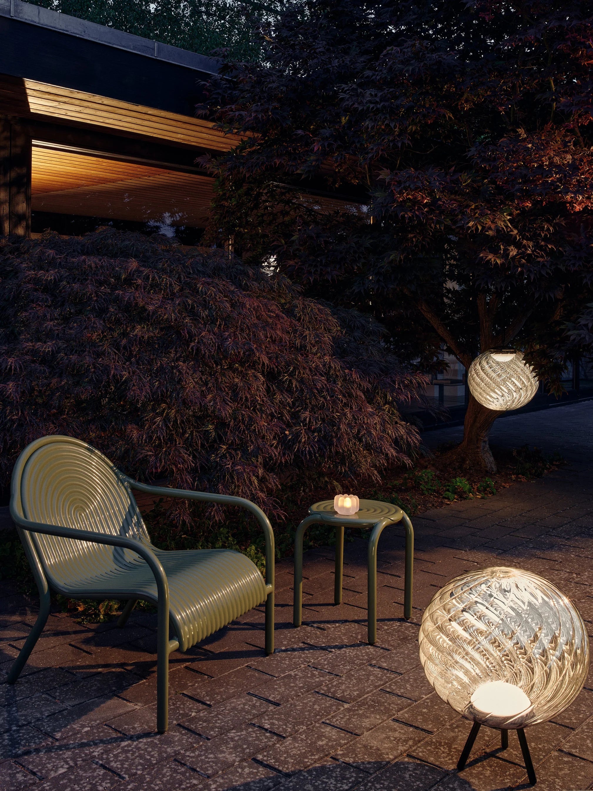 Portable Lamp WHIRL Silver