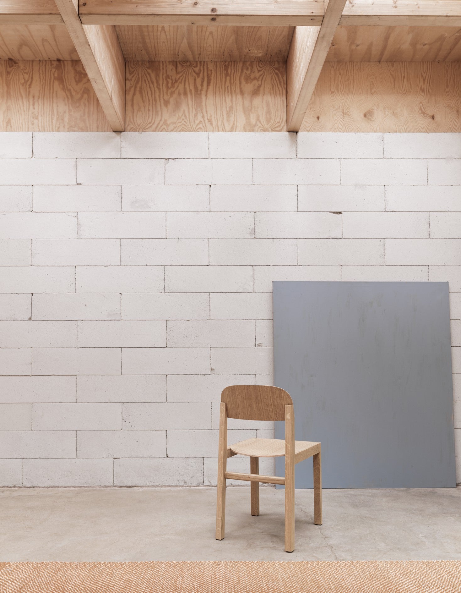 WORKSHOP Chair in Veneer and Oak Wood