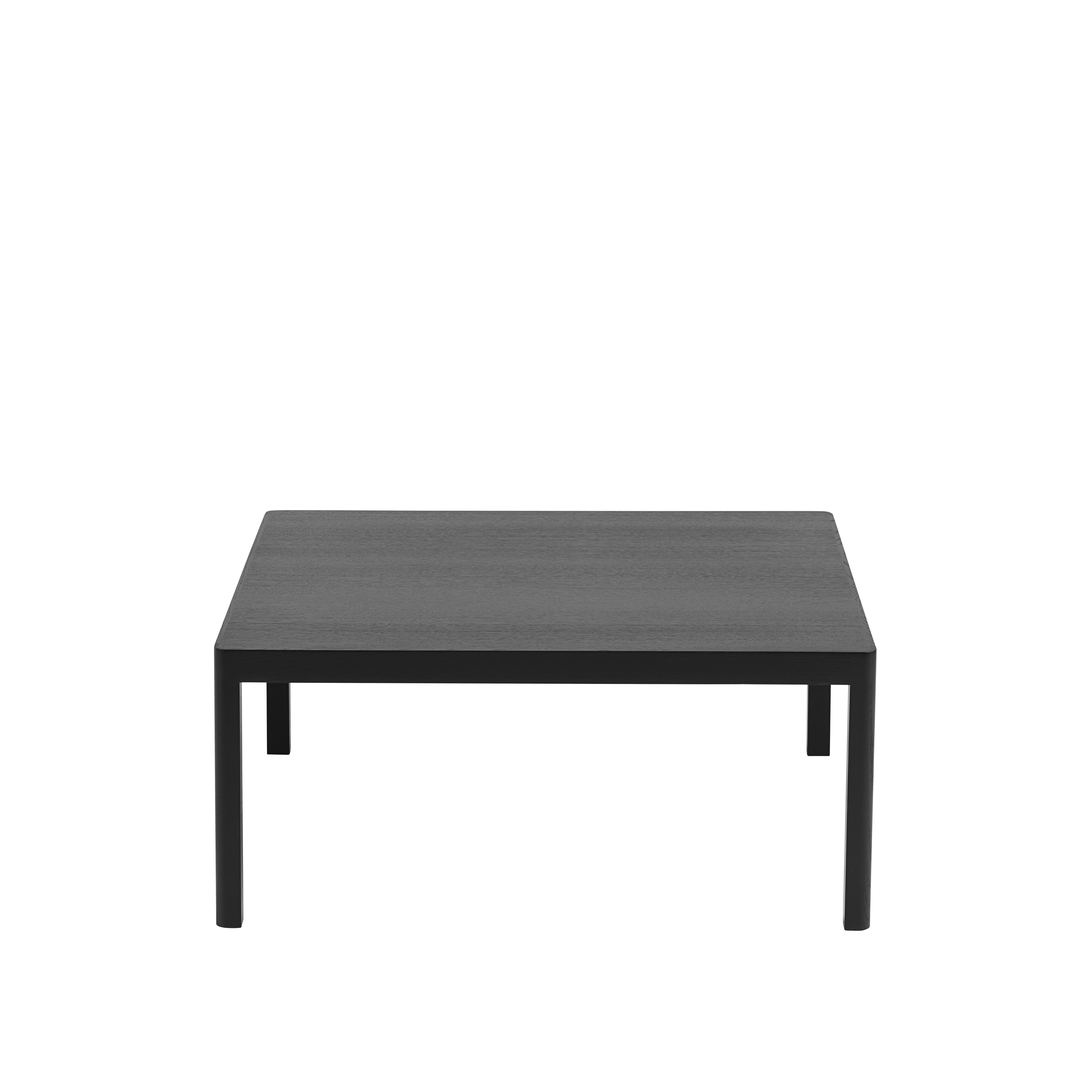 Koffietafel WORKSHOP zwart eikenfineer met zwarte eiken basis