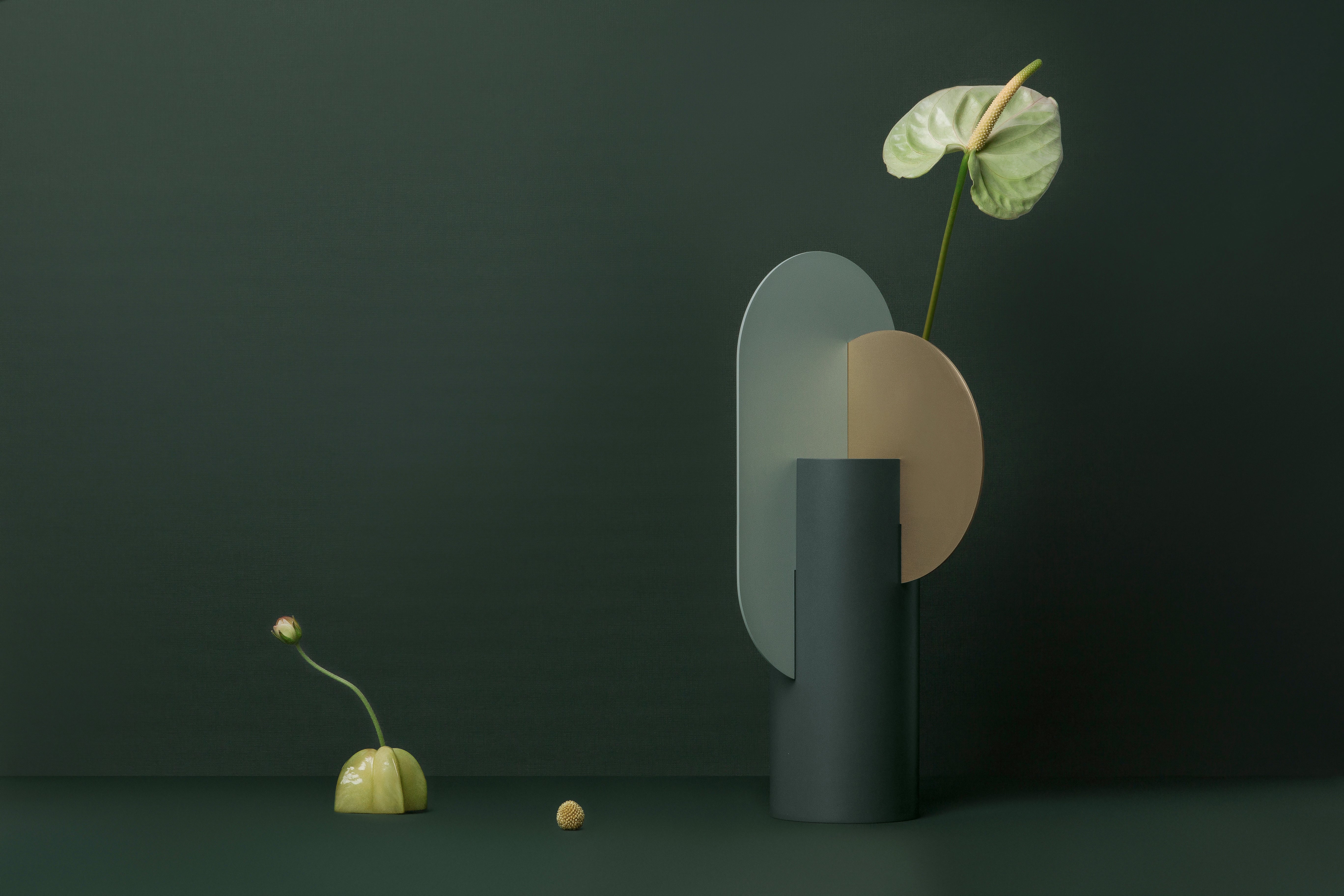 Vaas YERMILOV groen met messing