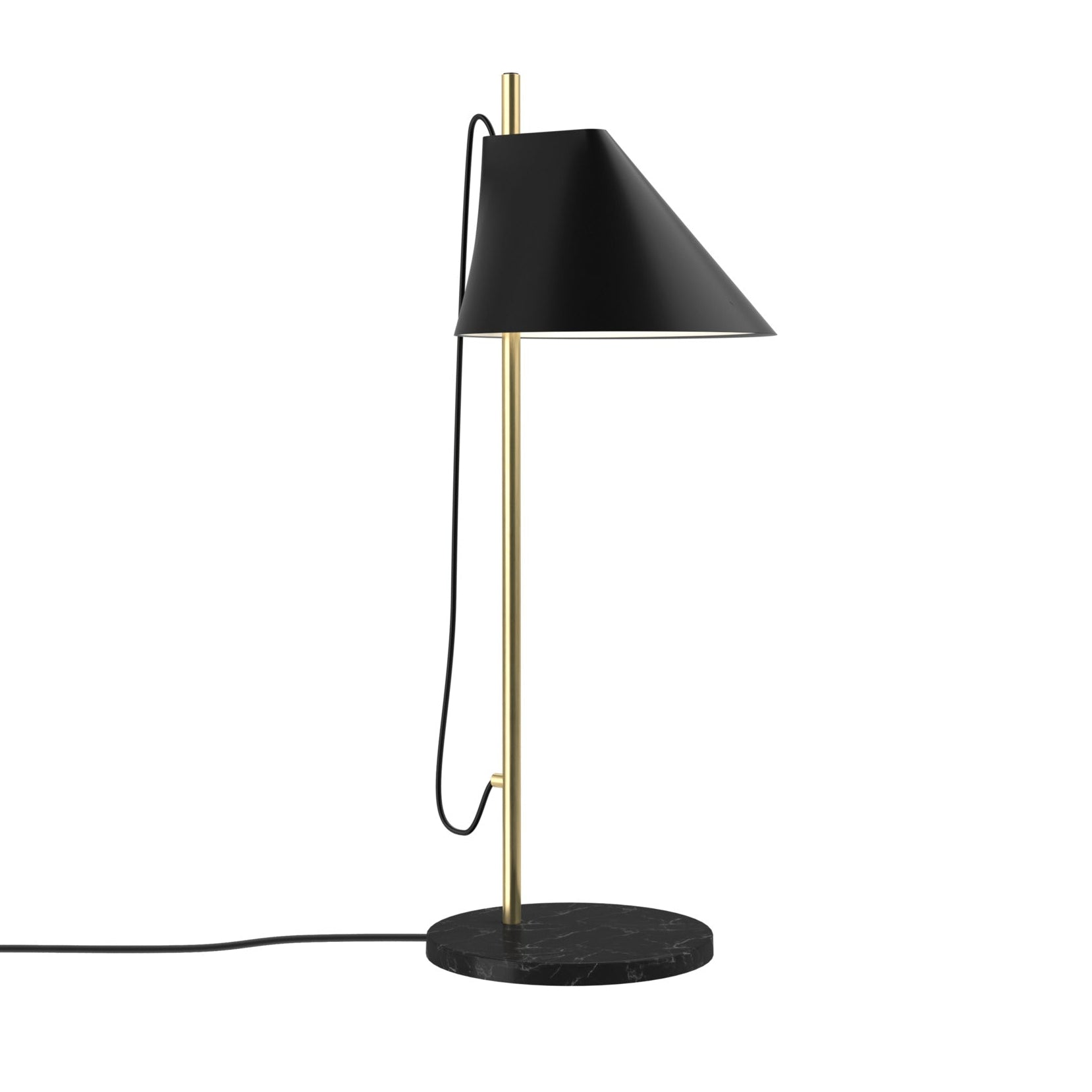 YUH Table Lamp Black with Brass Base