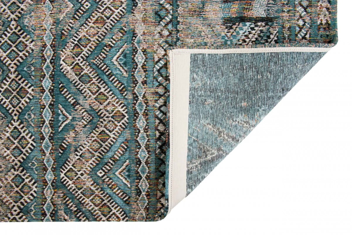 Dywan KILIM ZEMMURI BLUE błękitny do salonu – Louis de Poortere