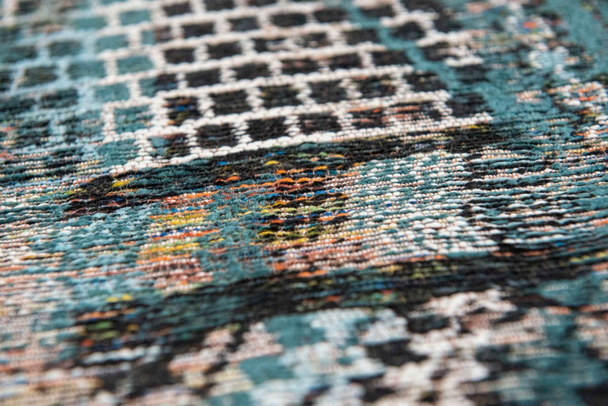 Dywan KILIM ZEMMURI BLUE błękitny do salonu – Louis de Poortere