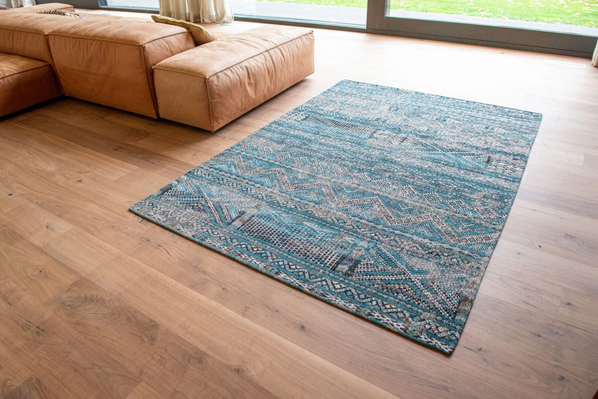 Dywan KILIM ZEMMURI BLUE błękitny do salonu