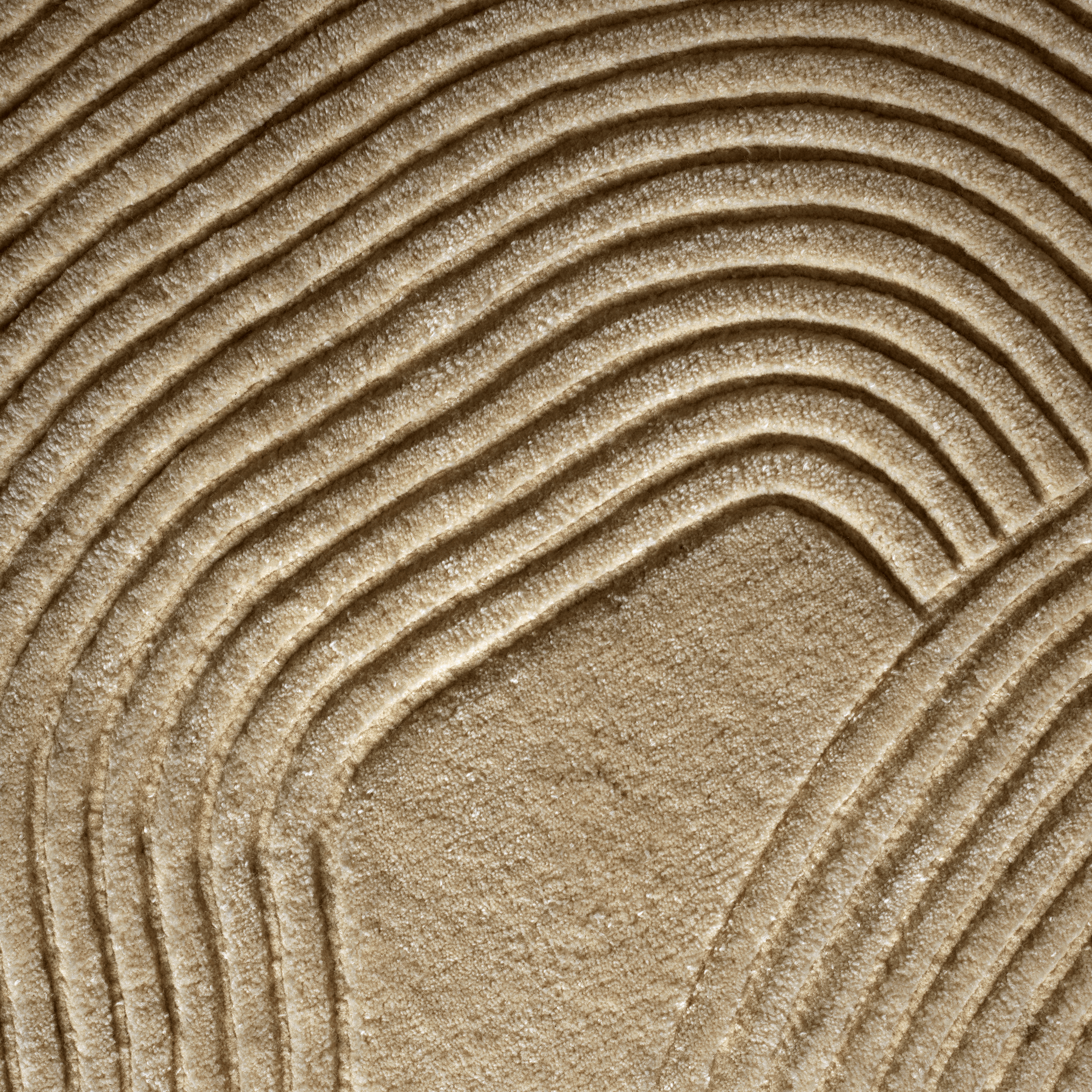 ZEN SHAPED oval rug brown