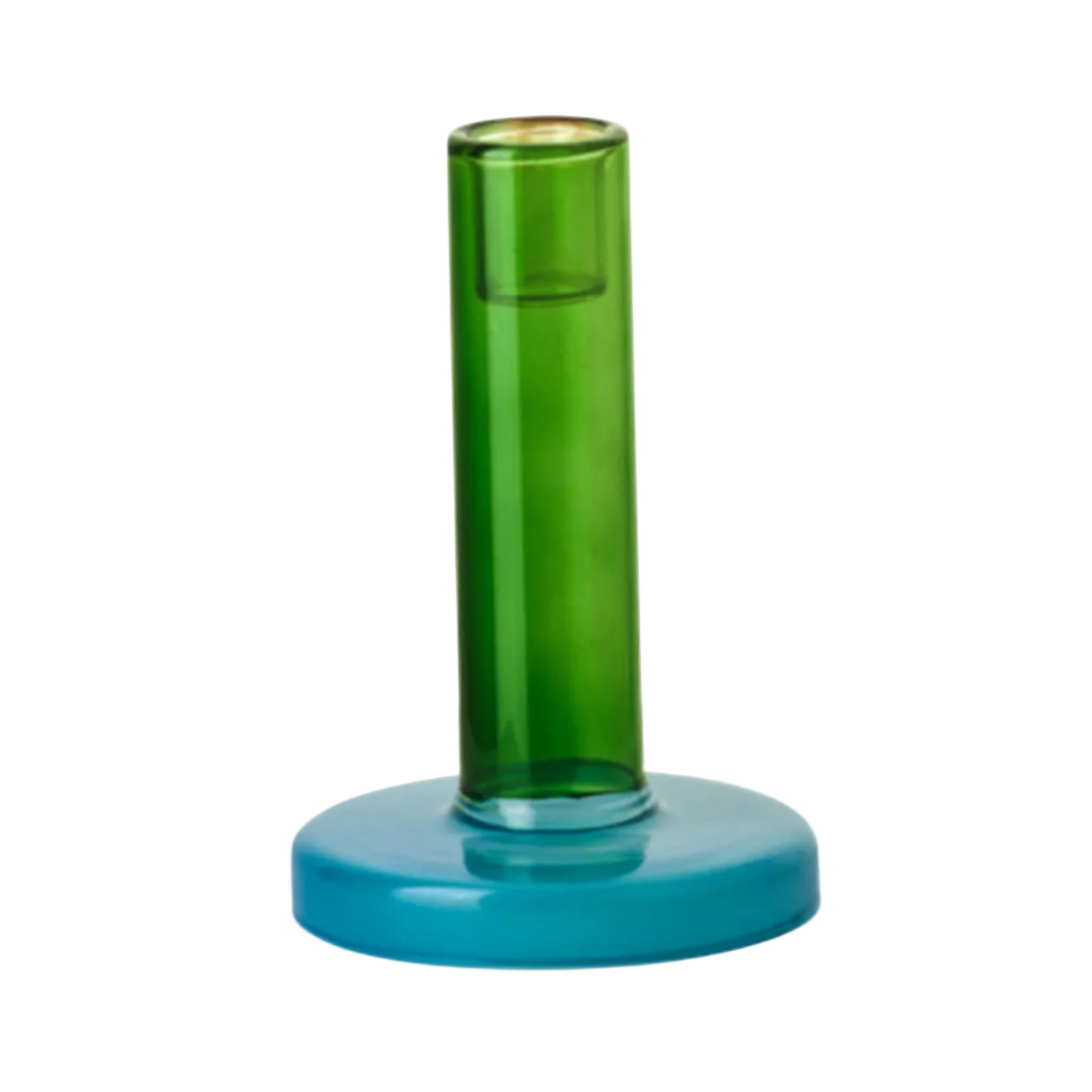Green BOLE Candle Holder with Blue