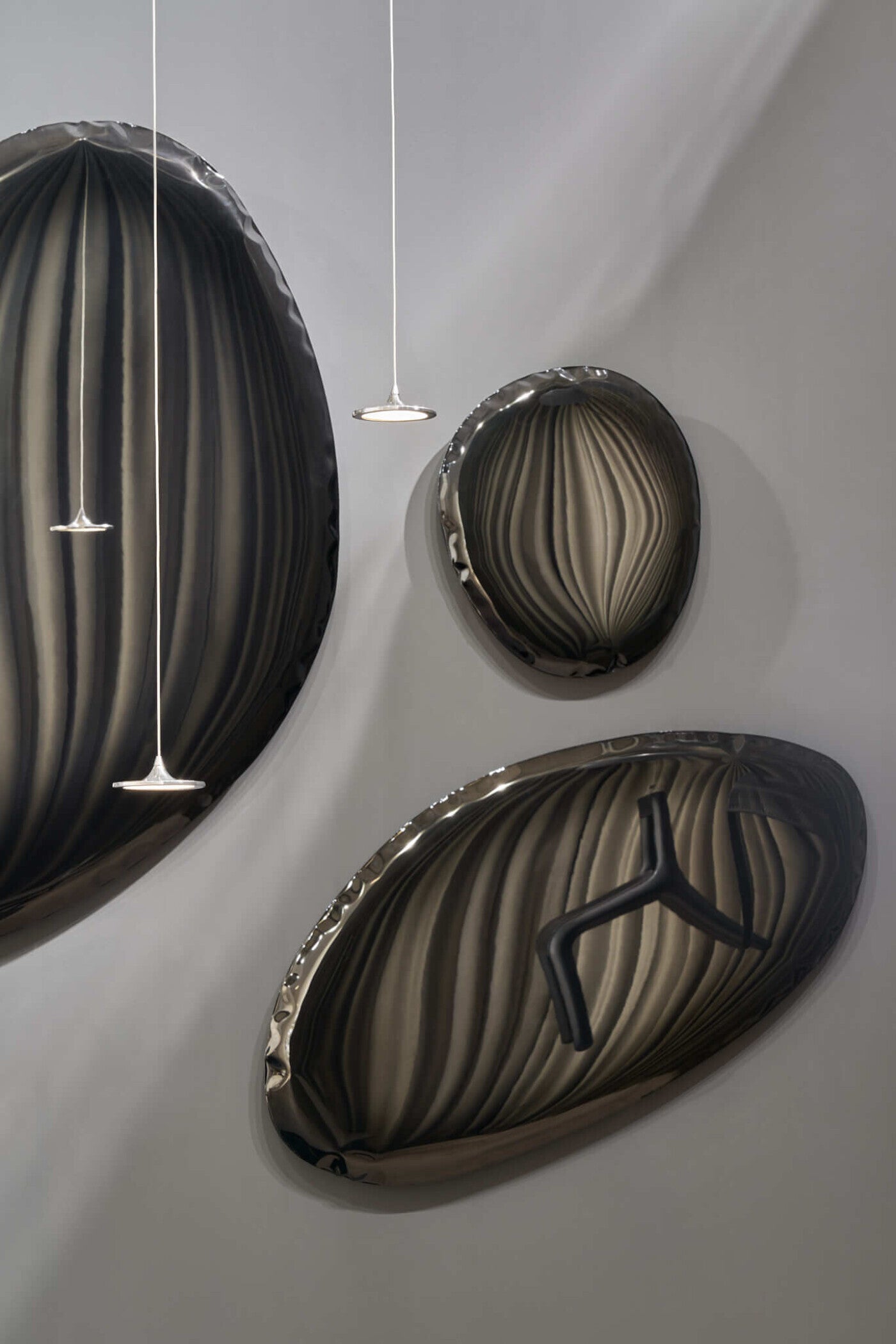 LUNA inox pendant lamp set