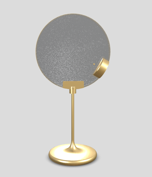 Tafellamp HORO TL geborsteld messing