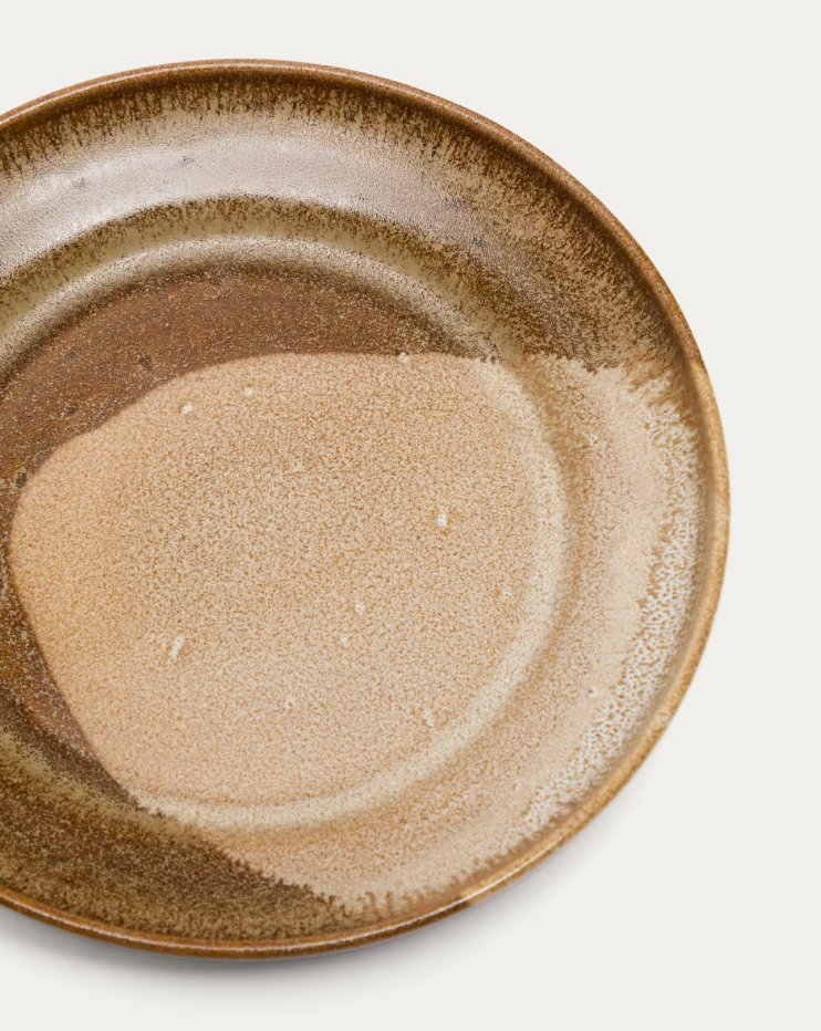 Nagoli bruine keramiek dessertbord