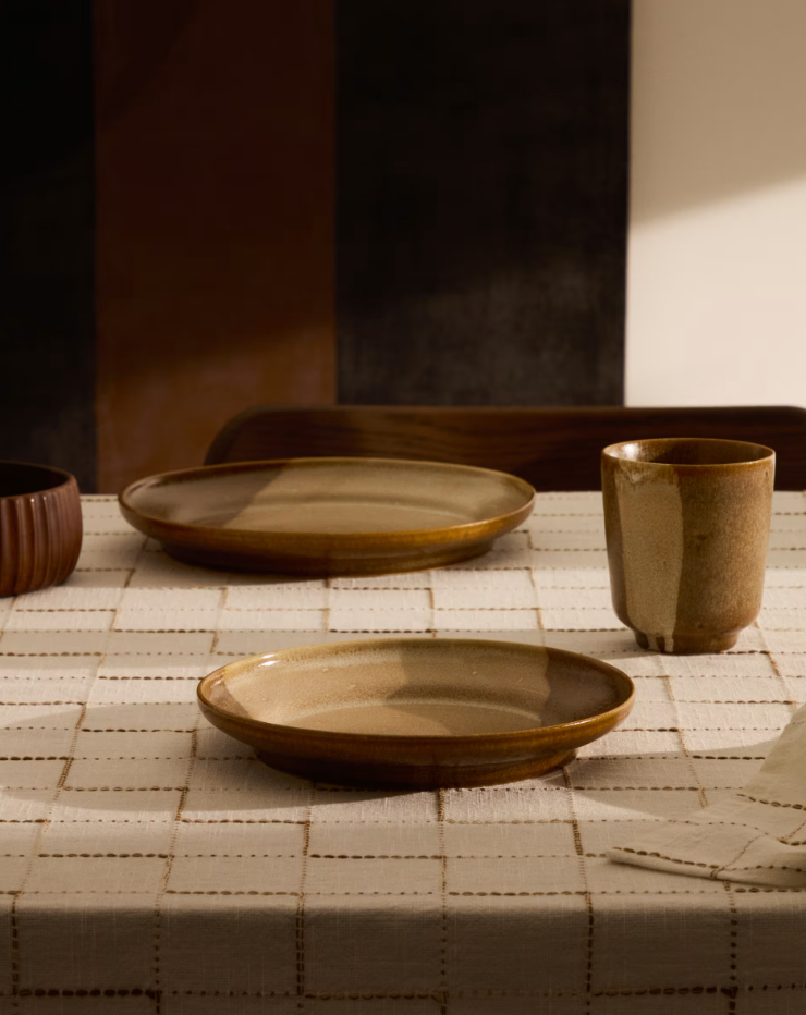 Nagoli bruine keramiek dessertbord