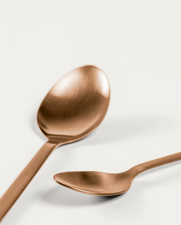 Bestekset KELDA koperkleurig