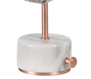 Chanpen Diamant White Table Lamp with a copper base