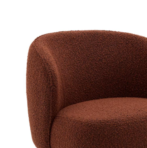 Fotel ULIT ceglany boucle – tkanina bouclé, Kave Home