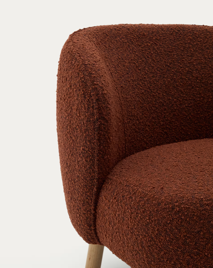 Fotel ULIT ceglany boucle – styl nowoczesny