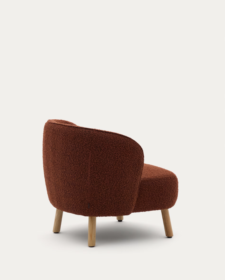 Fotel ULIT ceglany boucle – styl nowoczesny