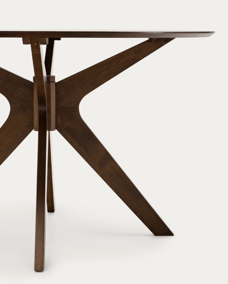 Ronde tafel NAANIM notenhoutfineer