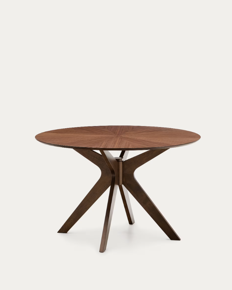 Ronde tafel NAANIM notenhoutfineer