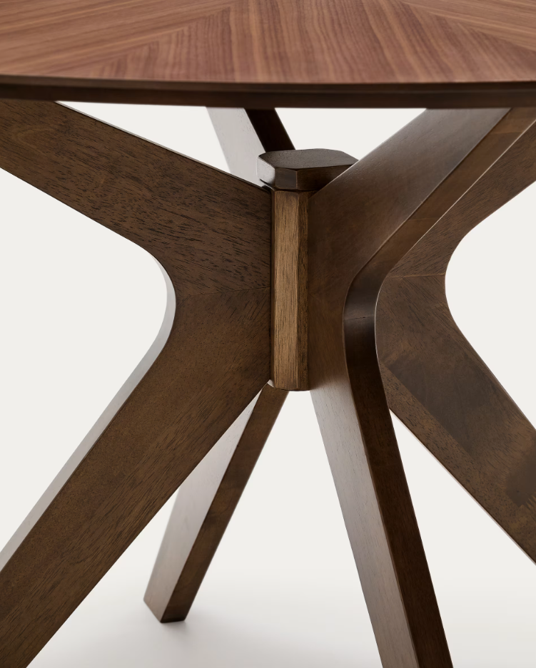 Ronde tafel NAANIM notenhoutfineer