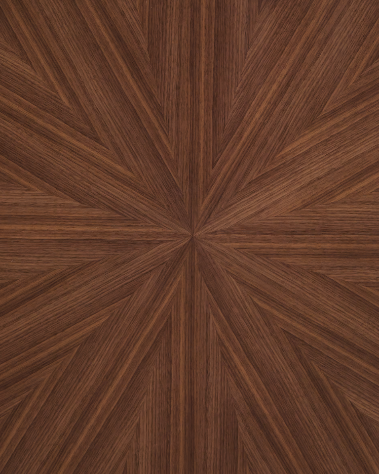 Ronde tafel NAANIM notenhoutfineer