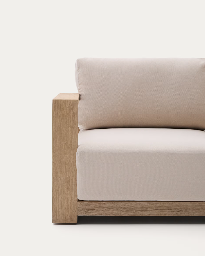 Ambra external sofa Ambra acacia wood with a creamy seat