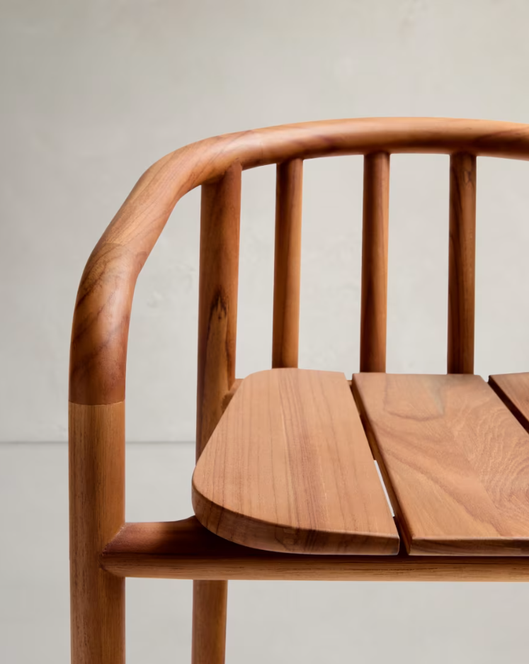 Hoker TURQUETA drewno tekowe do kuchni – styl minimalistyczny