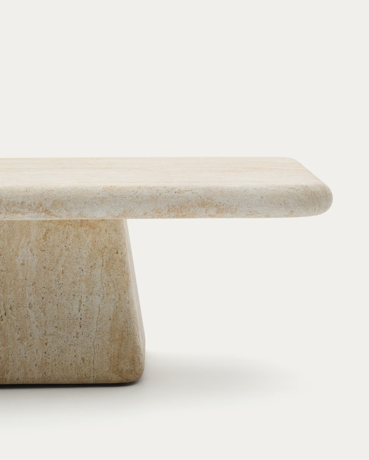 Buiten koffie tafel DRASI cement dat travertijn imiteert