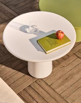 Witte cementen salontafel ALBANELLA