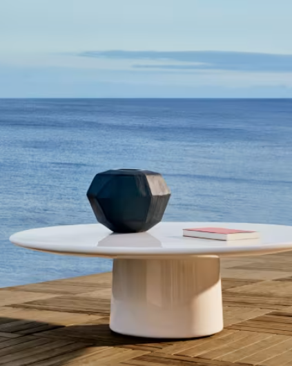 Witte cementen salontafel ALBANELLA