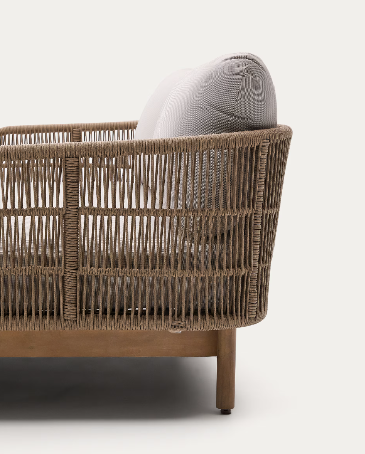 Dubbele ligstoel voor in de tuin CATALINA licht acaciahout