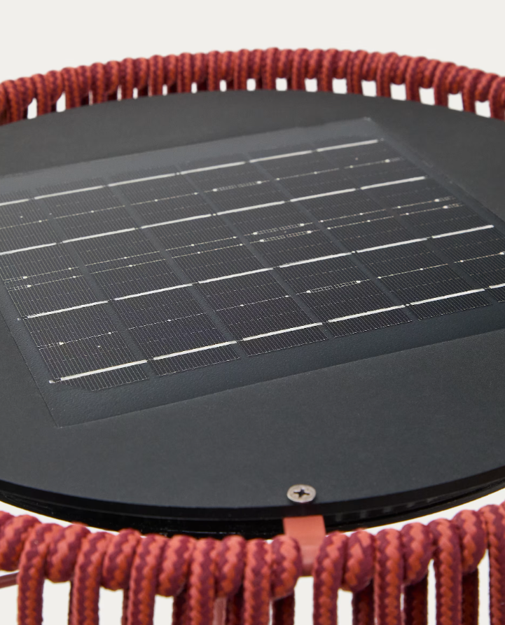 Buiten vloerlamp ALDET touw in terracotta kleur