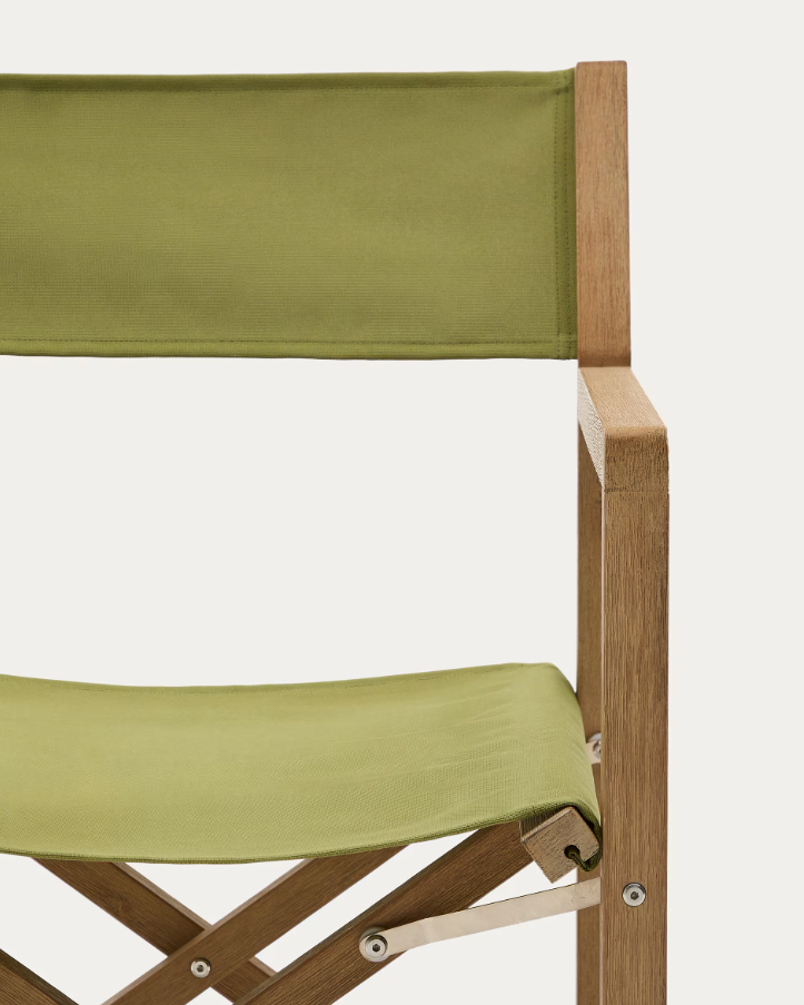 Vilara Zielony external chair with an acacia base