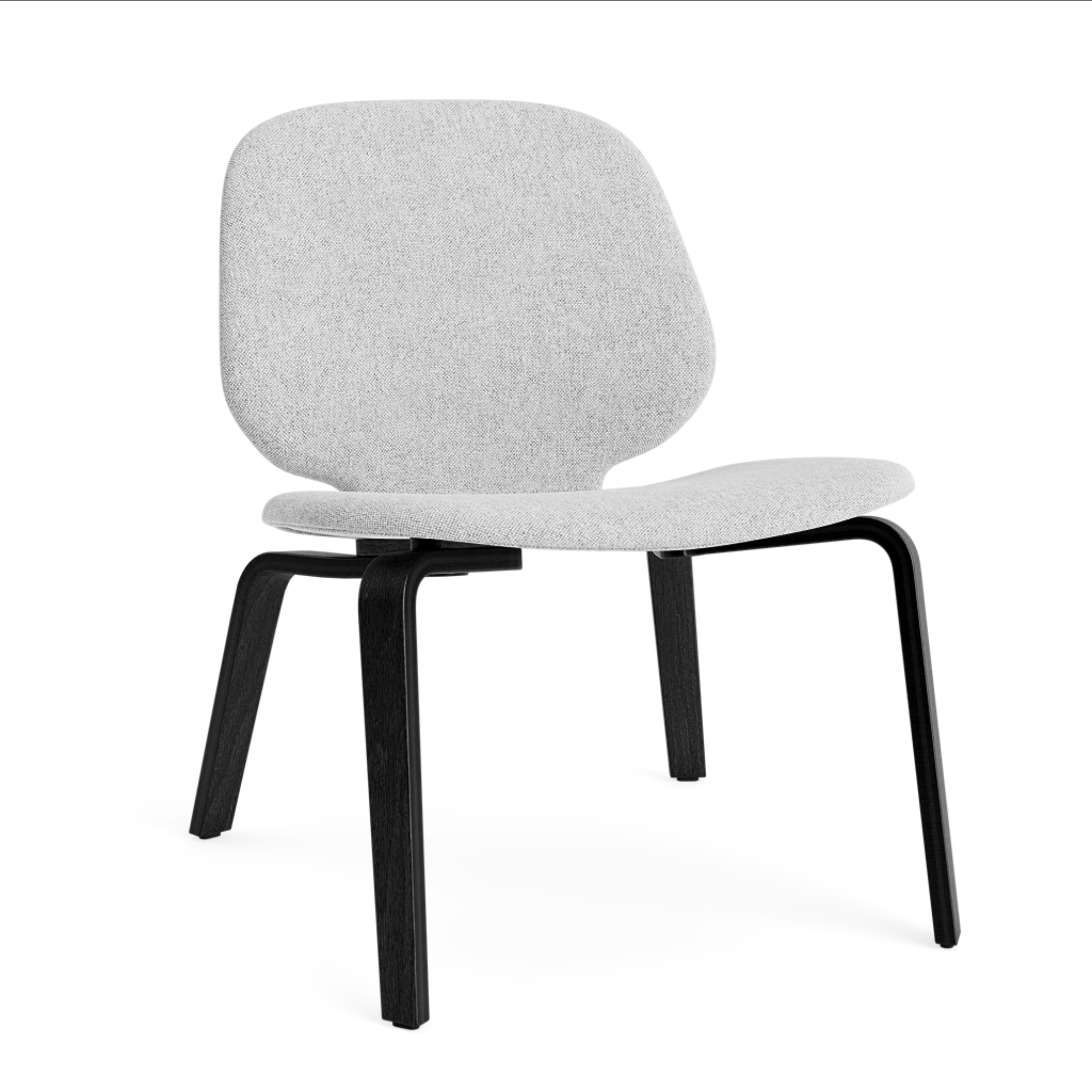 Gevoerde fauteuil MY FULL zwart essenhoutfineer