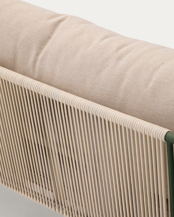 Buitenbank ZIVIA linnen écru met stalen basis